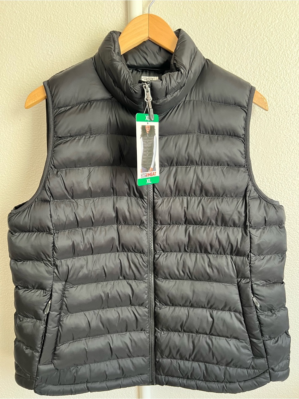 32 Degrees Black Packable Quilted Puffer Vest